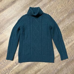 L.L.Bean Women’s Blue Turtleneck Wool Sweater